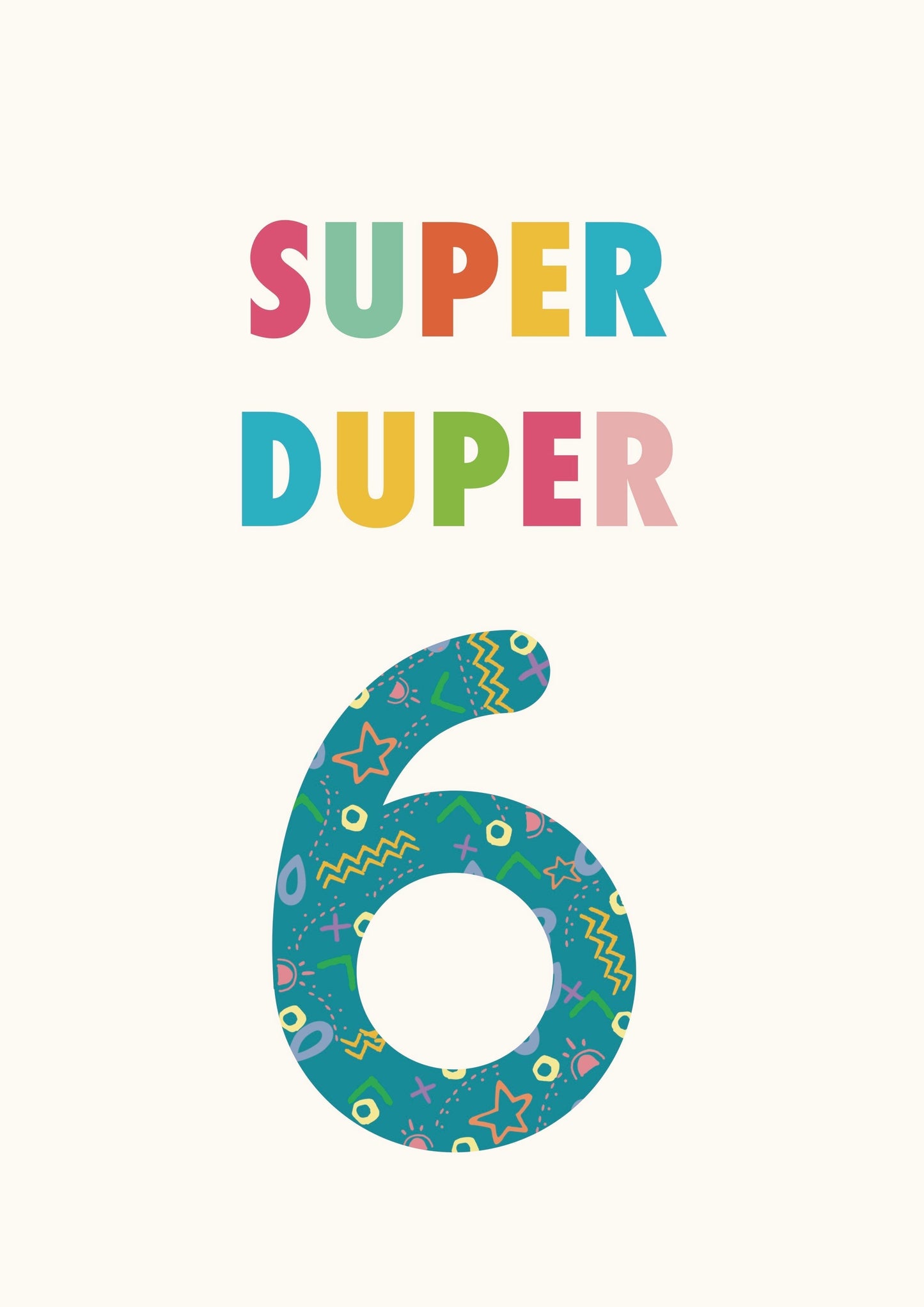 6th Birthday Card