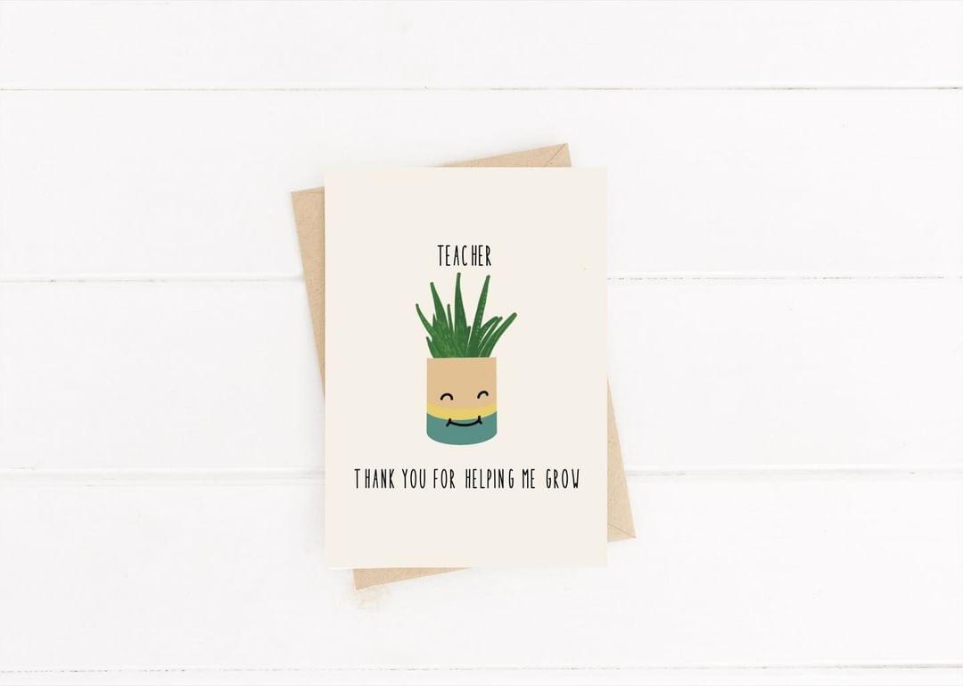 Teacher Plant Card