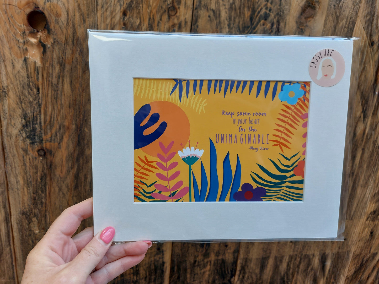 Keep some room.... Botanical quote print