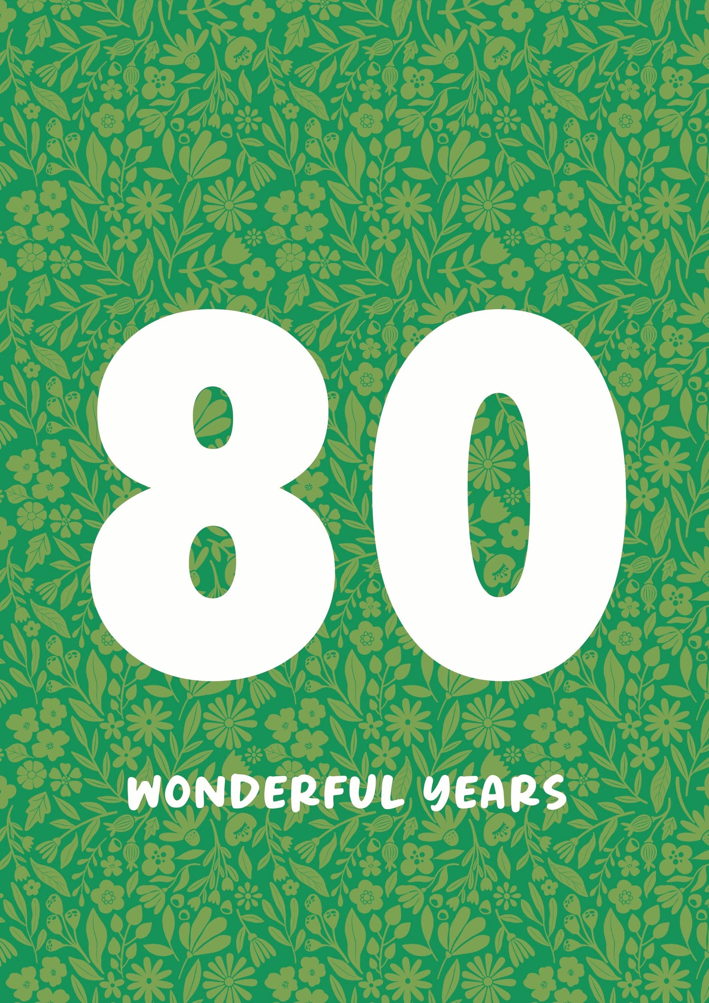 80th Birthday card