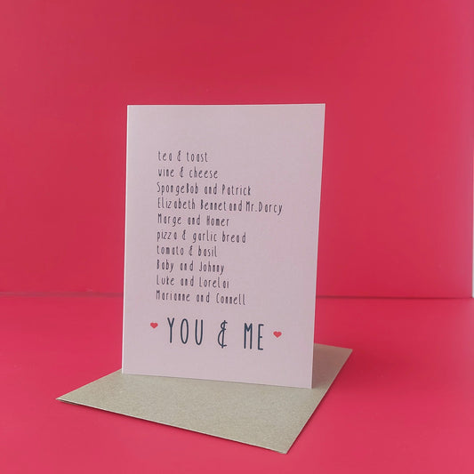 You & Me and other perfect pairings