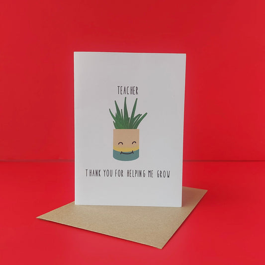 Teacher Plant Card