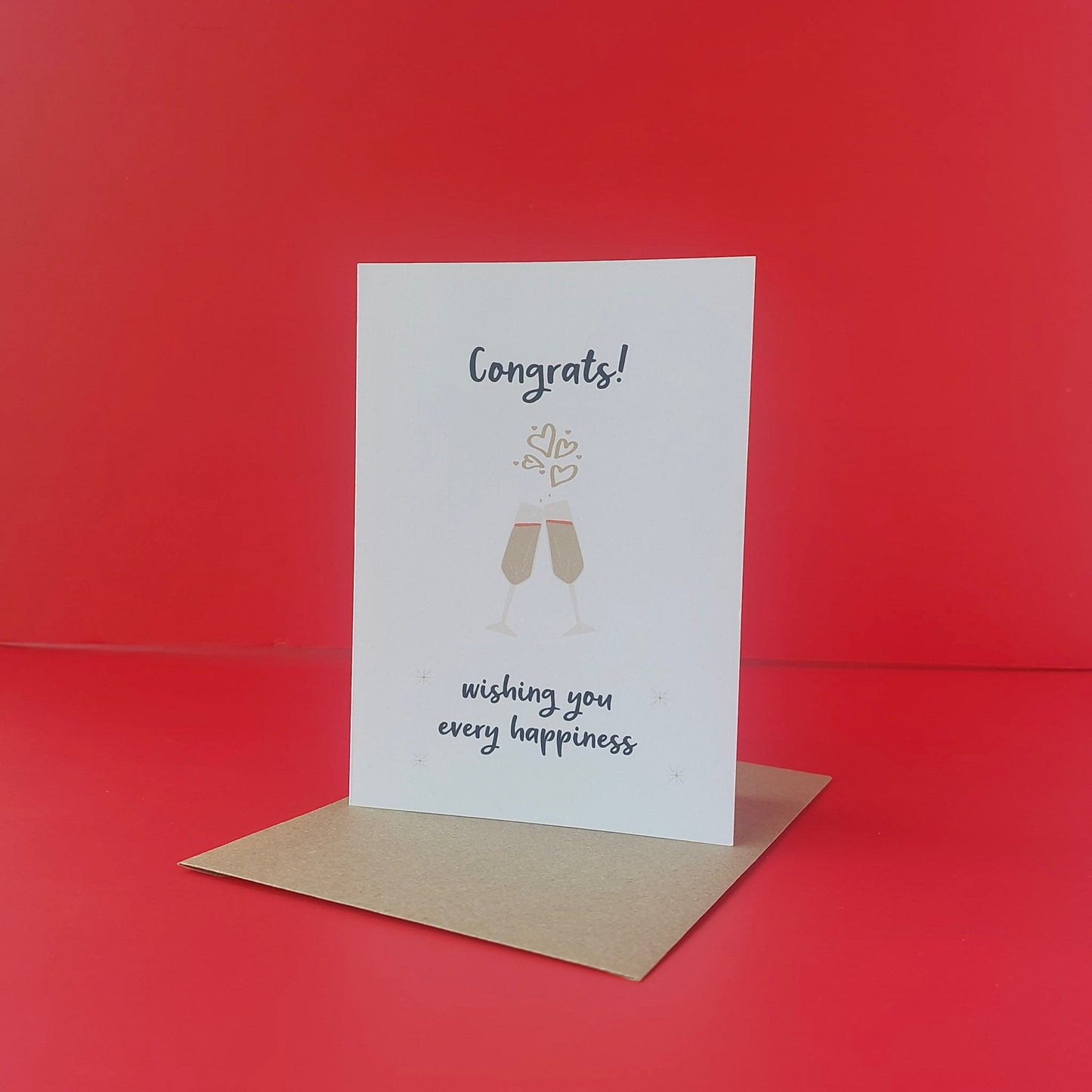 Wedding card - Congrats! Wishing you every happiness