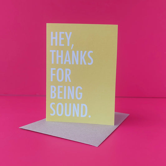 Thanks for being sound ❤️