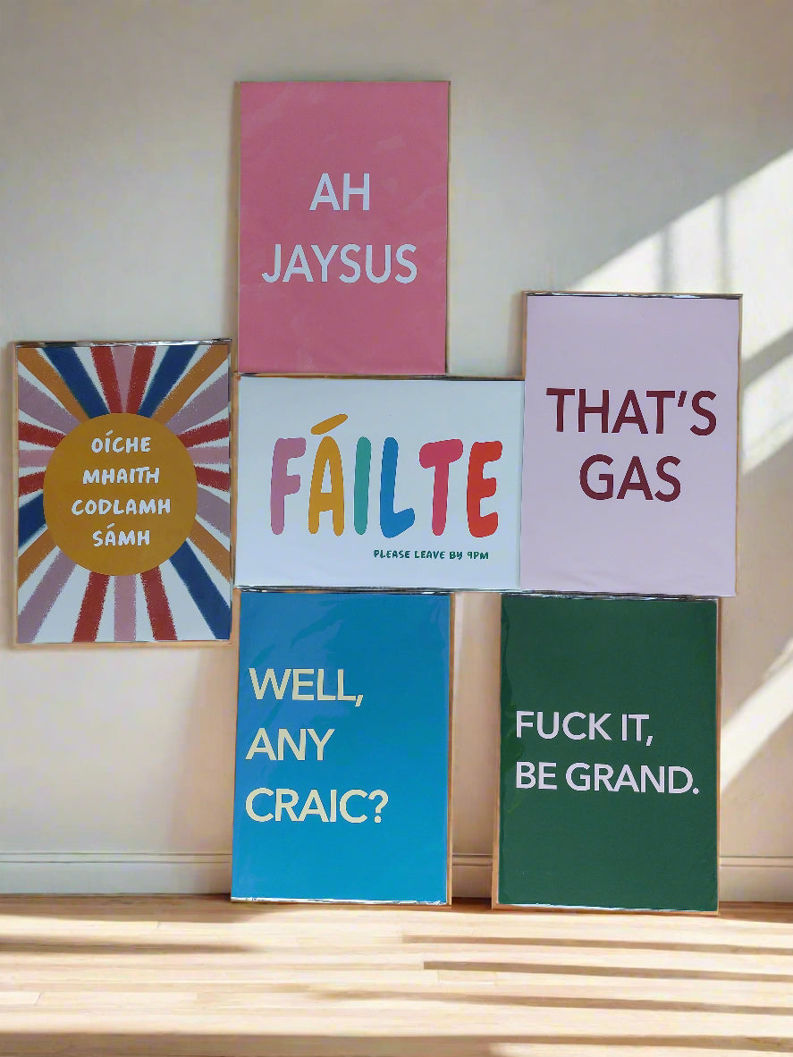 Fáilte (Please Leave by 9pm) – A4 Art Print