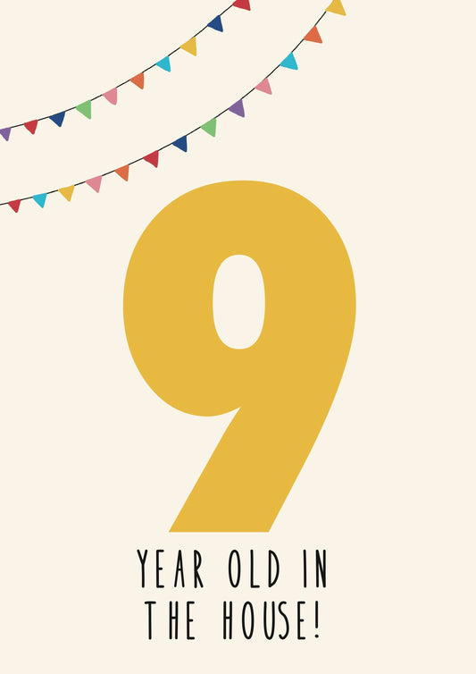 9th Birthday Card