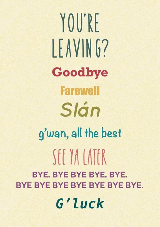 Farewell Card